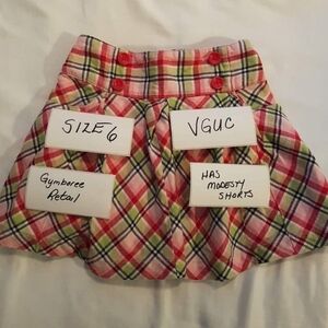 Gymboree plaid skirt size 6